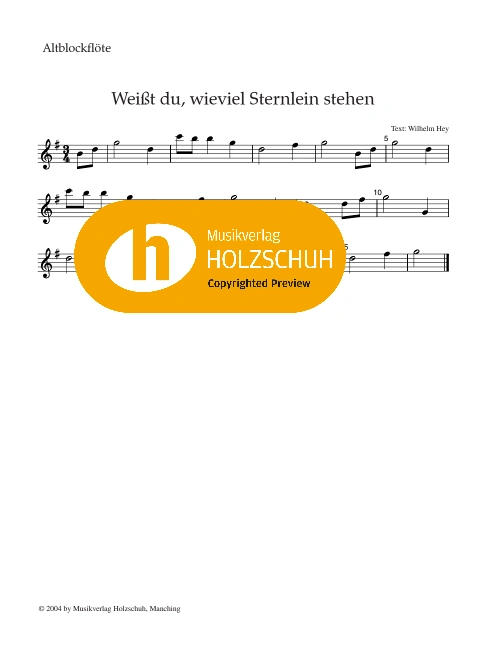 Weißt du, wieviel Sternlein stehen